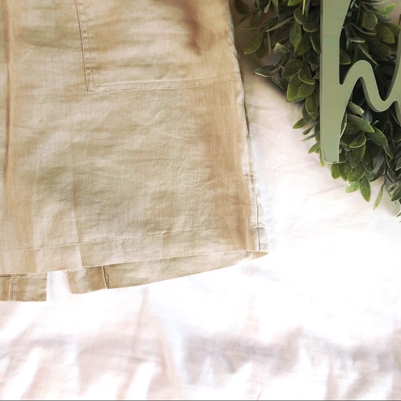{ WILLI SMITH } Light Tan Khaki Linen Skirt - Picture 4 of 7